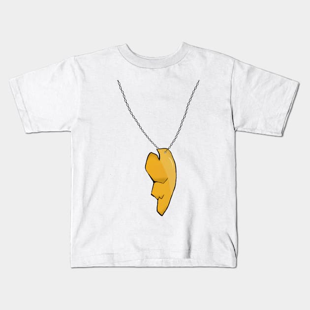 Half gold hart Kids T-Shirt by melcu